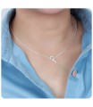 Letter P Silver Necklace SPE-5530